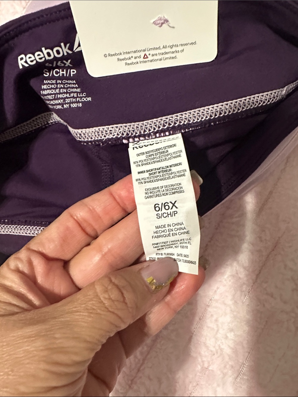 Reebok Lilac Athletic Skort with Logo
Girls small (6/6x) - Picture 4 of 5